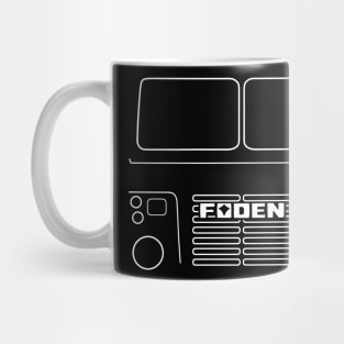 Foden S83 classic 1970s lorry white outline graphic Mug